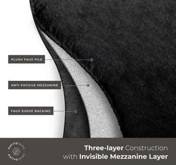 Black Midnight Faux Cowhide Rug