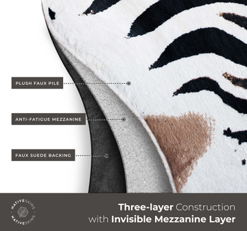 Zebra Faux Cowhide Rug