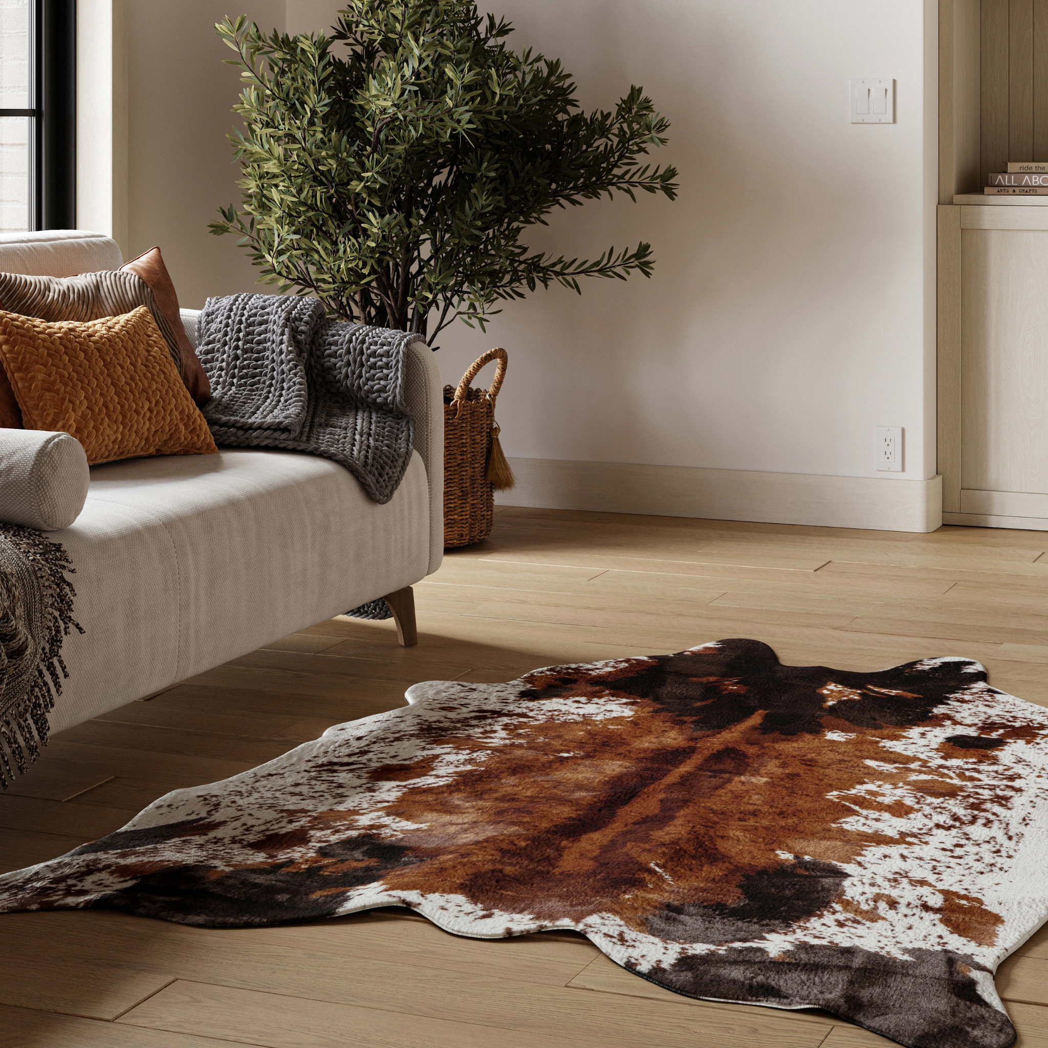 Indulge in the luxurious charm of our Original Faux Cowhide Rug by NativeSkins, where style meets unparalleled comfort.