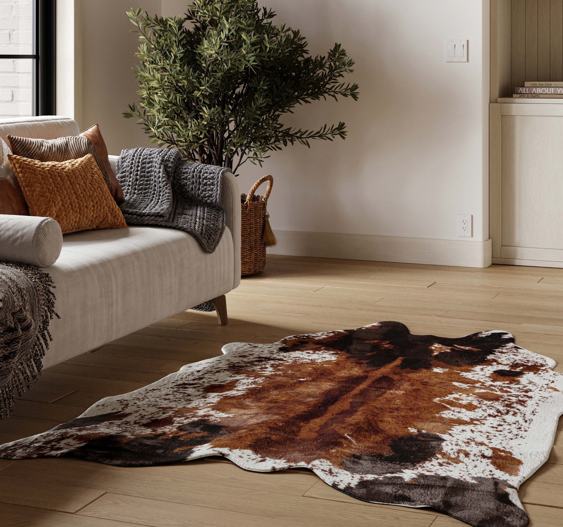 Indulge in the luxurious charm of our Original Faux Cowhide Rug by NativeSkins, where style meets unparalleled comfort.