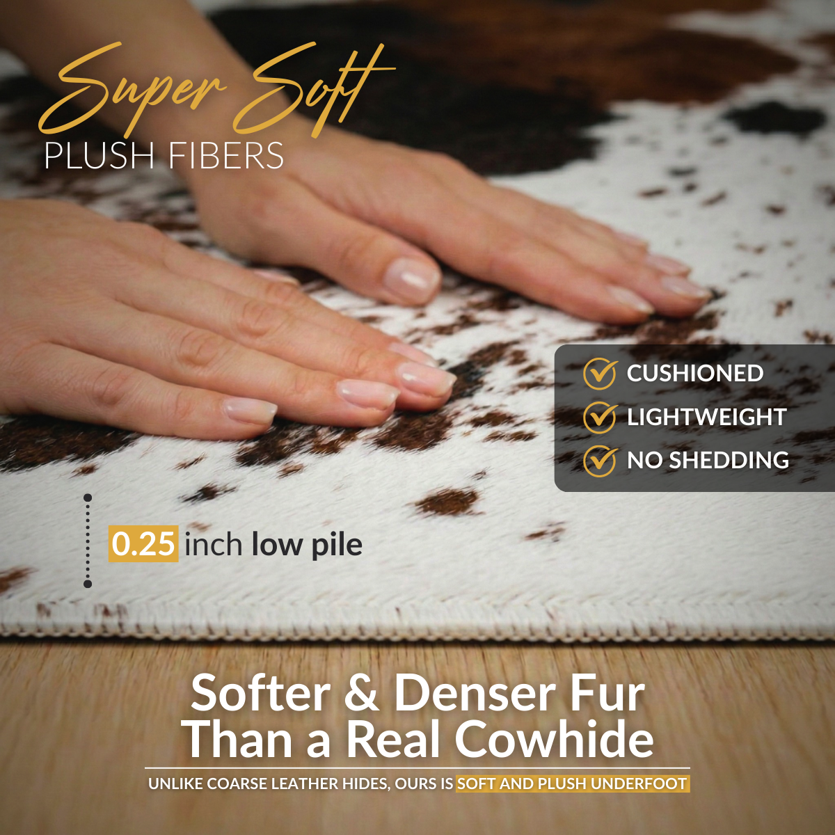 Fake Cowhide Rugs Large Faux Cowhide Rug (4.6ft x 6.6ft) | NativeSkins