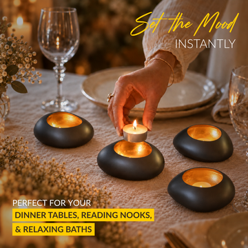 Glow Stones Tea Light Candle Holders