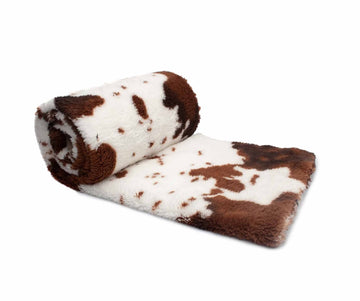 Faux Cowhide Throw Blanket