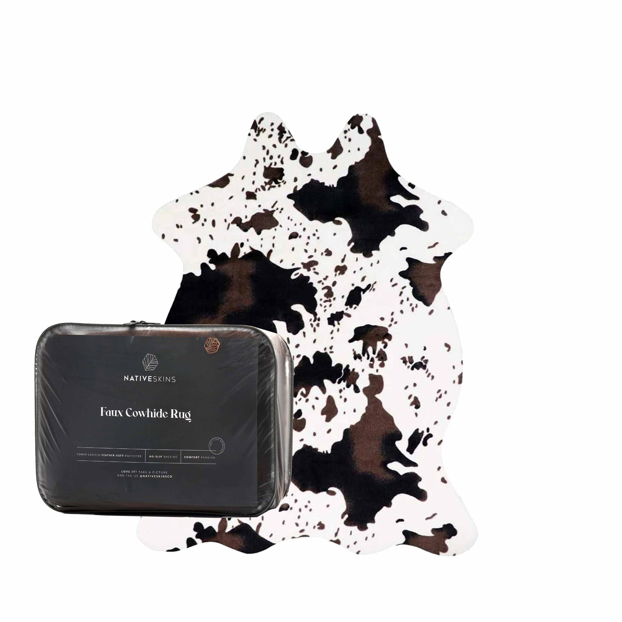 Brown Faux Cowhide Rug