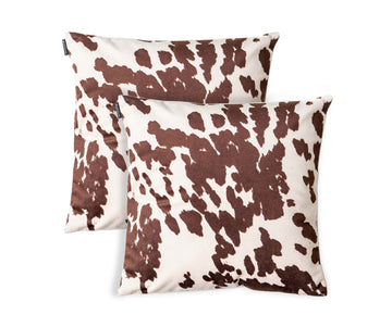 Faux Cowhide Throw Pillow Cover - Set of Two