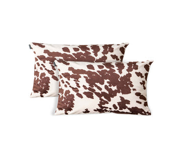 Faux Cowhide Throw Pillow Cover - Set of Two